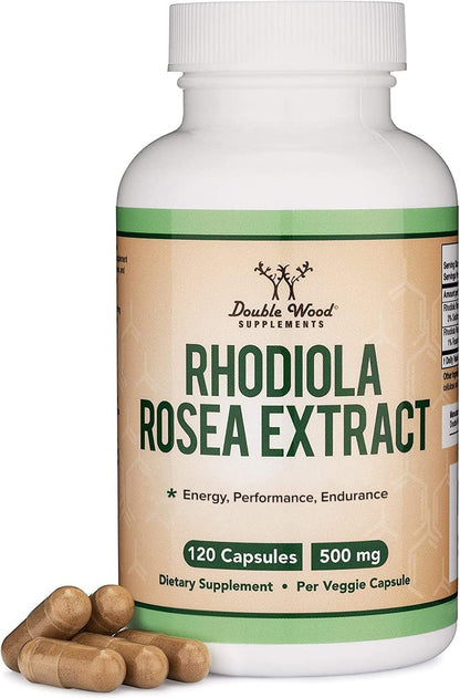 Rhodiola Rosea Supplement 500mg, 120 Vegan Capsules (Third Party Test, Gluten Free, 3% Salidrosides, 1% Rosavins Extract) for Performance, - PrimeBioHealth - canada supplements