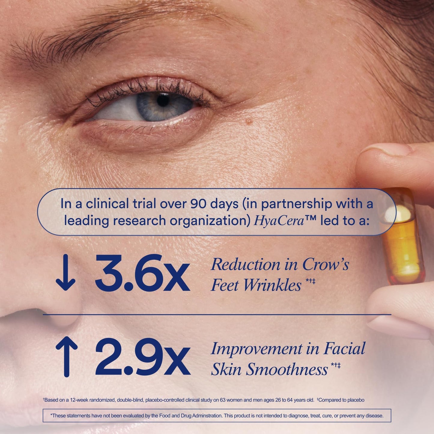 Ritual Hyaluronic Acid Skin Supplement - With Hyabest® and Ceratiq® - HyaCera Clinically Proven to Reduce Wrinkles, Fine Lines & Improve Skin Smoothness - PrimeBioHealth - canada supplements