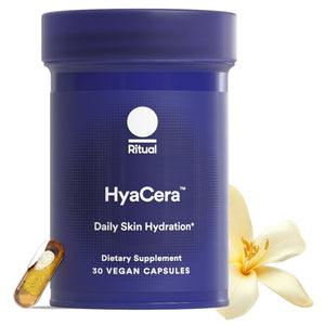 Ritual Hyaluronic Acid Skin Supplement - With Hyabest® and Ceratiq® - HyaCera Clinically Proven to Reduce Wrinkles, Fine Lines & Improve Skin Smoothness - PrimeBioHealth - canada supplements