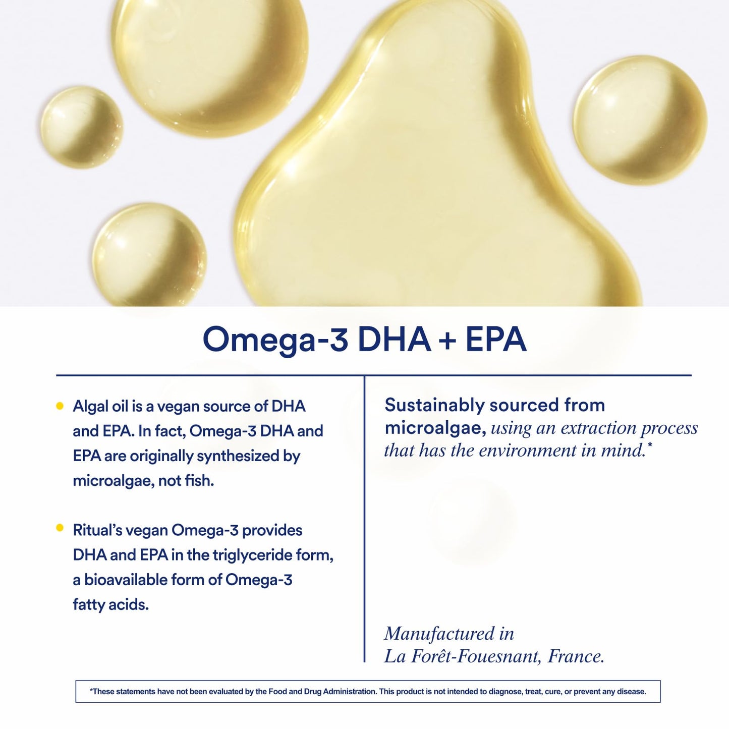 Ritual Vegan Omega 3 Supplement - Science-Backed Dose of DHA and EPA - Bioavailable Omega-3 from Algae Oil - Brain, Heart, and Eye Health Support - PrimeBioHealth - canada supplements