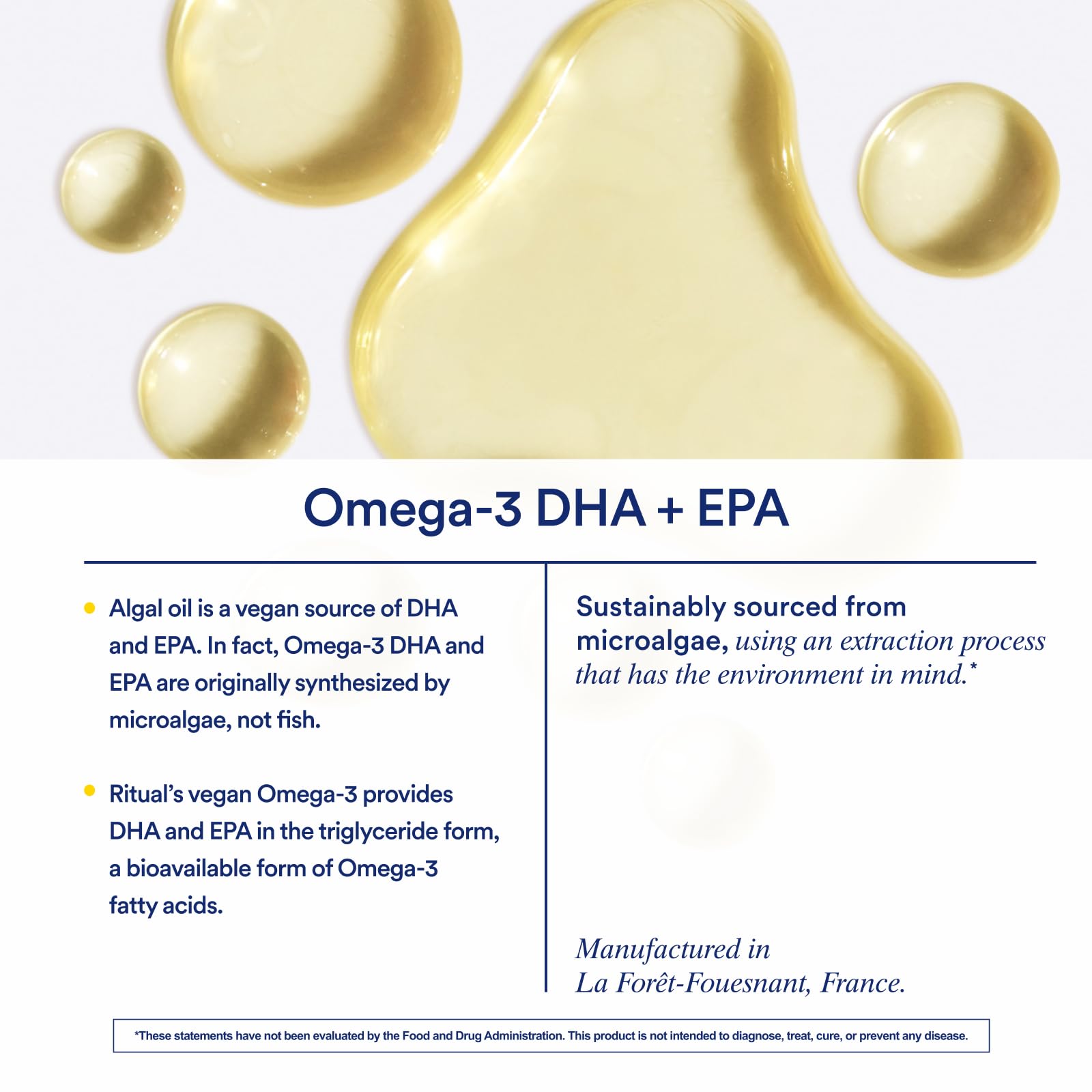 Ritual Vegan Omega 3 Supplement - Science-Backed Dose of DHA and EPA - Bioavailable Omega-3 from Algae Oil - Brain, Heart, and Eye Health Support - PrimeBioHealth - canada supplements