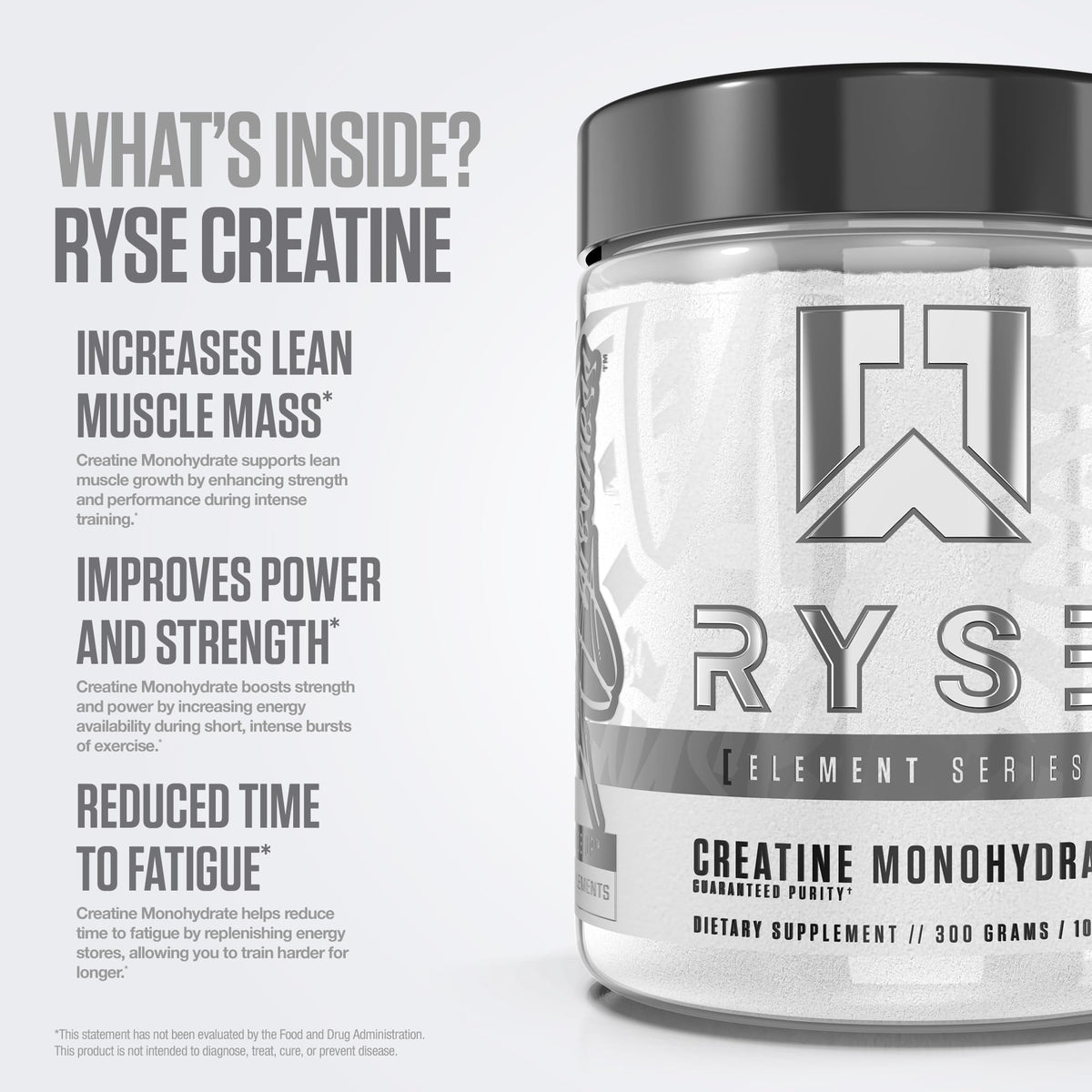 RYSE Creatine Monohydrate Powder - Unflavored - Supports Men & Women Lean Muscle Growth, Strength, Power, and Endurance - Helps Reduce Fatigue - PrimeBioHealth - canada supplements