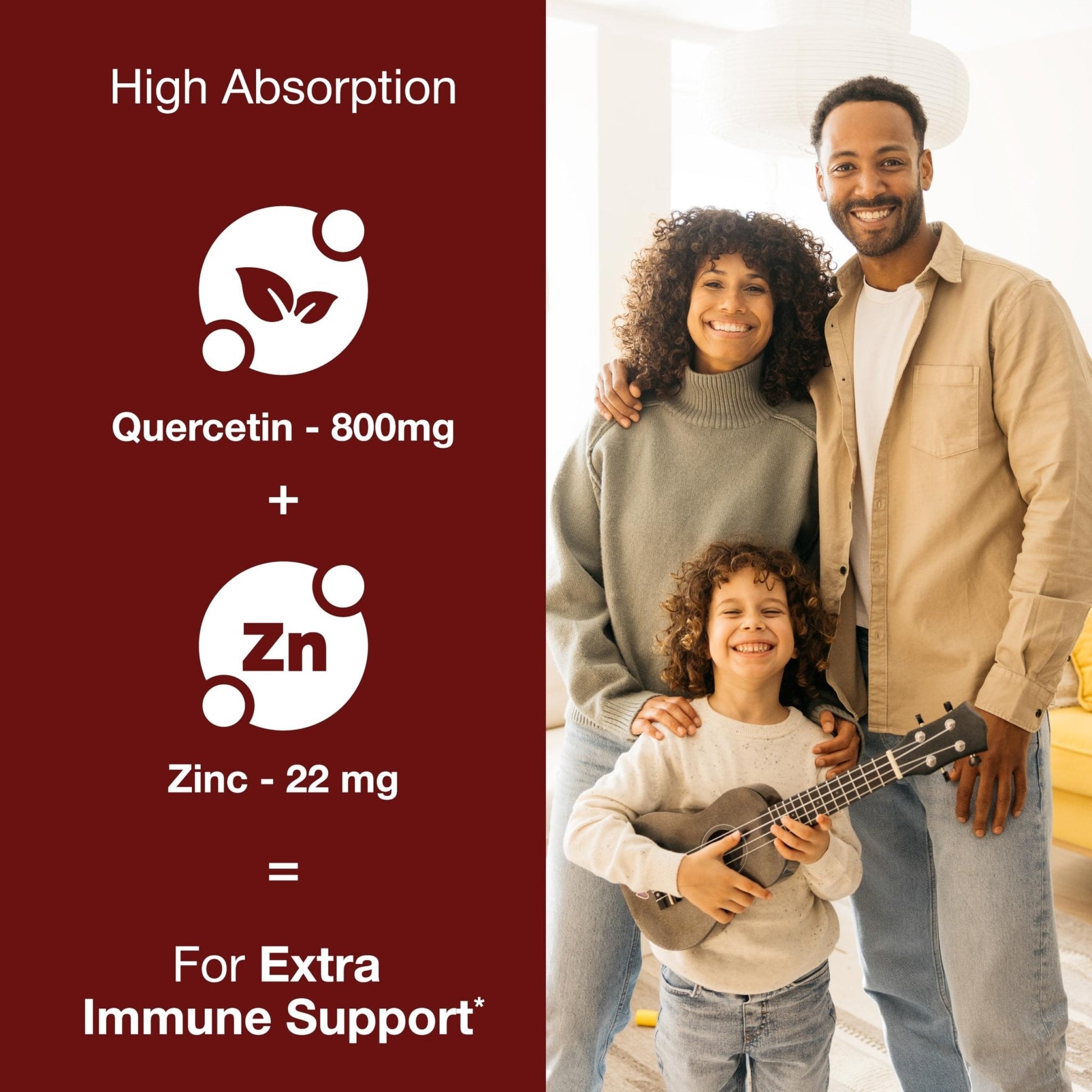Sandhu's Zinc Quercetin 120 Vegetarian Capsules (Pack of 1) | High Absorption Zink Supplements for Immunity and Seasonal Allergy | Antioxidant Immune Support - PrimeBioHealth - canada supplements
