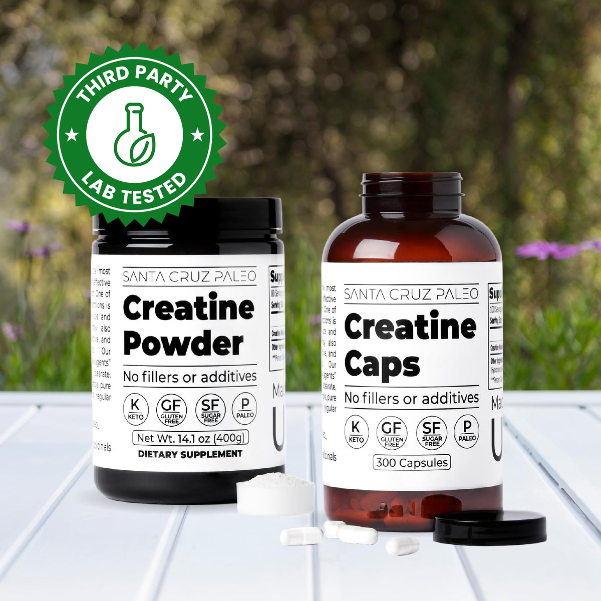 Santa Cruz Paleo Creatine Capsules, Supports Muscle Growth & Energy, Gluten Free, Keto, Sugar Free, Paleo, No Fillers or Additives, Creatine Monohydrate Pills, - PrimeBioHealth - canada supplements