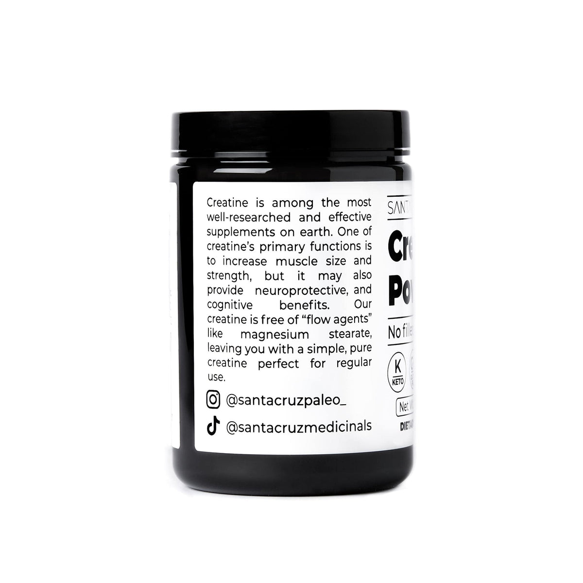 Santa Cruz Paleo, Creatine Monohydrate Powder Micronized, Unflavored Pre Workout and Muscle Support Supplement, Gluten Free Keto, Mix with Water or Shakes - PrimeBioHealth - canada supplements
