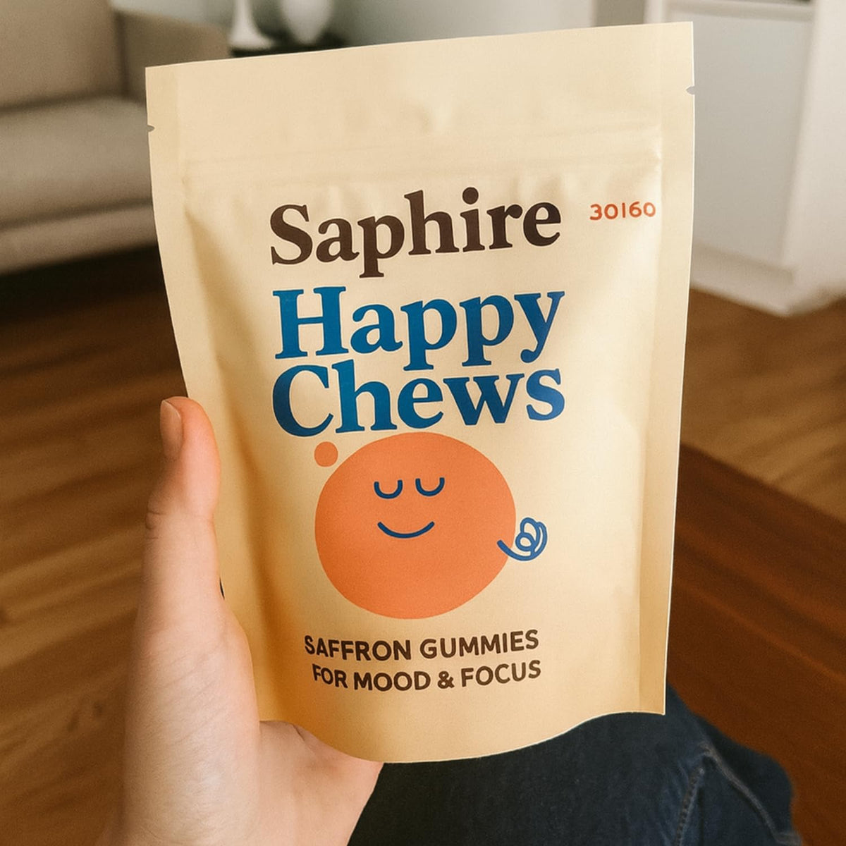 SAPHIRE HAPPY CHEWS Saffron Gummies for Kids | Supports Mood, Calm & Focus | Saffron Extract, Passionflower, St. John’s Wort & GABA - PrimeBioHealth - canada supplements