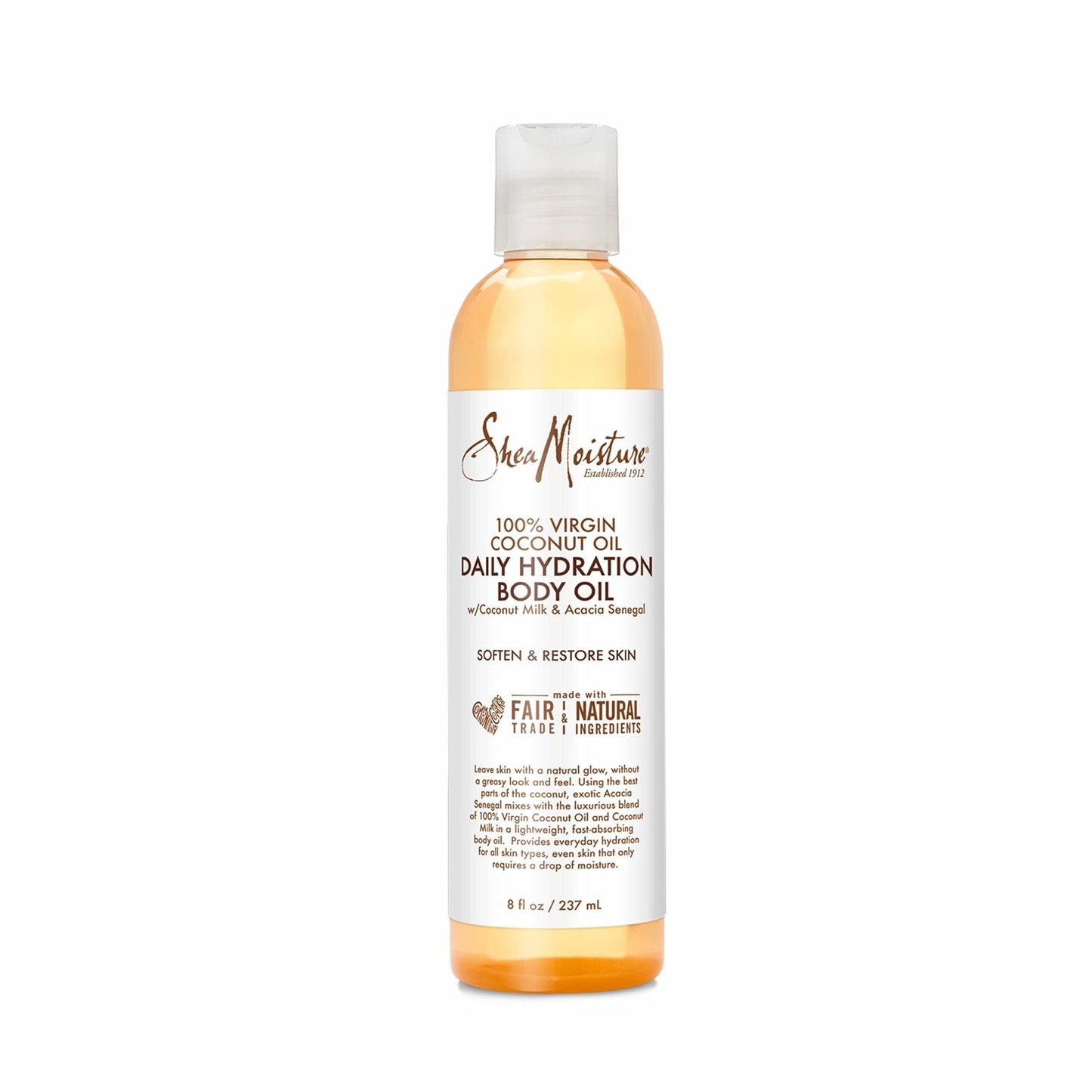 SheaMoisture Daily Hydration Body Oil Virgin Coconut Oil For Dry Skin Paraben Free 8 oz - PrimeBioHealth - canada supplements