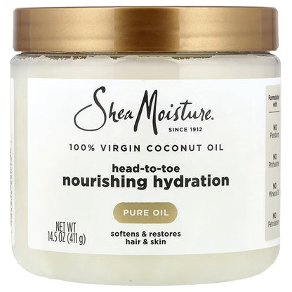 SheaMoisture for Dry Skin Nourishing Hydration 100% Extra Virgin Coconut Oil Soften and Restore Skin and Hair 14.5 oz - PrimeBioHealth - canada supplements