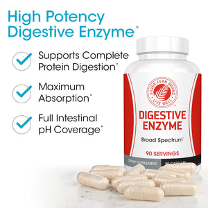 Silver Fern Brand Ultimate High Potency Digestive Enzyme Supplement - 2 Bottles - 100% Intestinal Coverage - Digestive Comfort - PrimeBioHealth - canada supplements