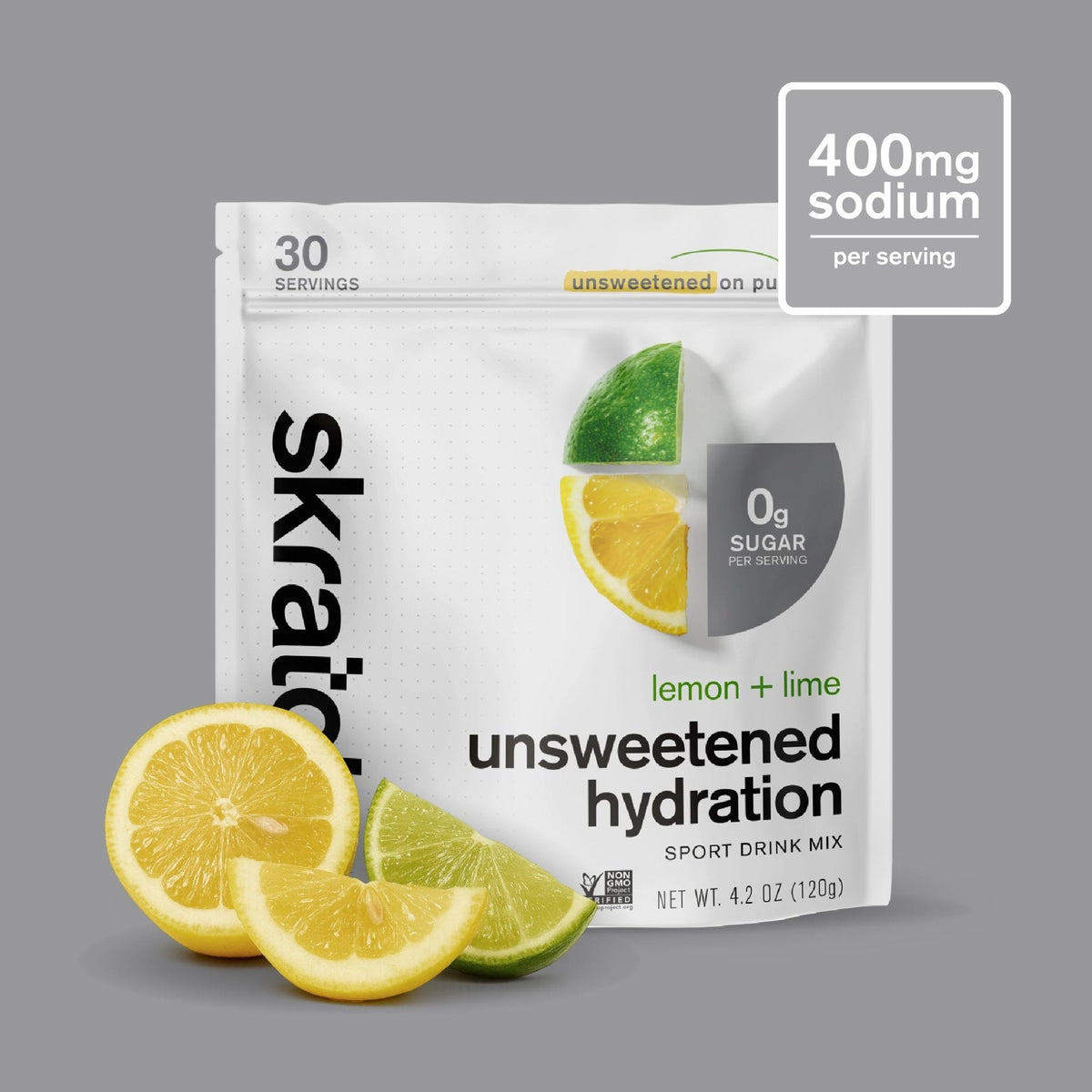 Skratch Labs Unsweetened Hydration Sport Drink Mix | Sugar Free | Electrolytes Booster | Lemon + Lime - 30 Servings | Non-GMO - PrimeBioHealth - canada supplements