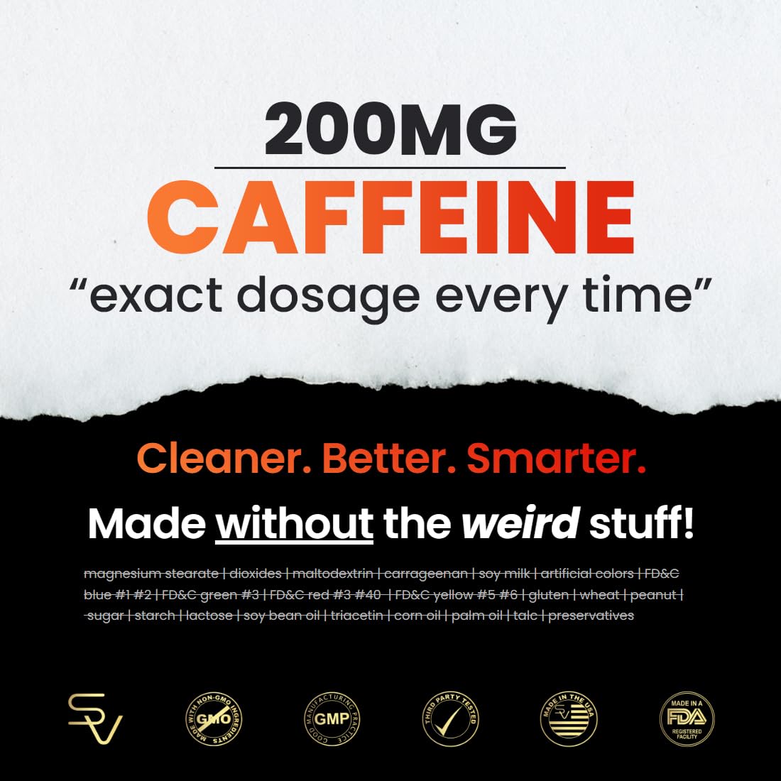 SmarterVitamins 200mg Caffeine Pills - MCT Oil from 100% Coconuts + 100mg L-Theanine, Energy and Focus - PrimeBioHealth - canada supplements