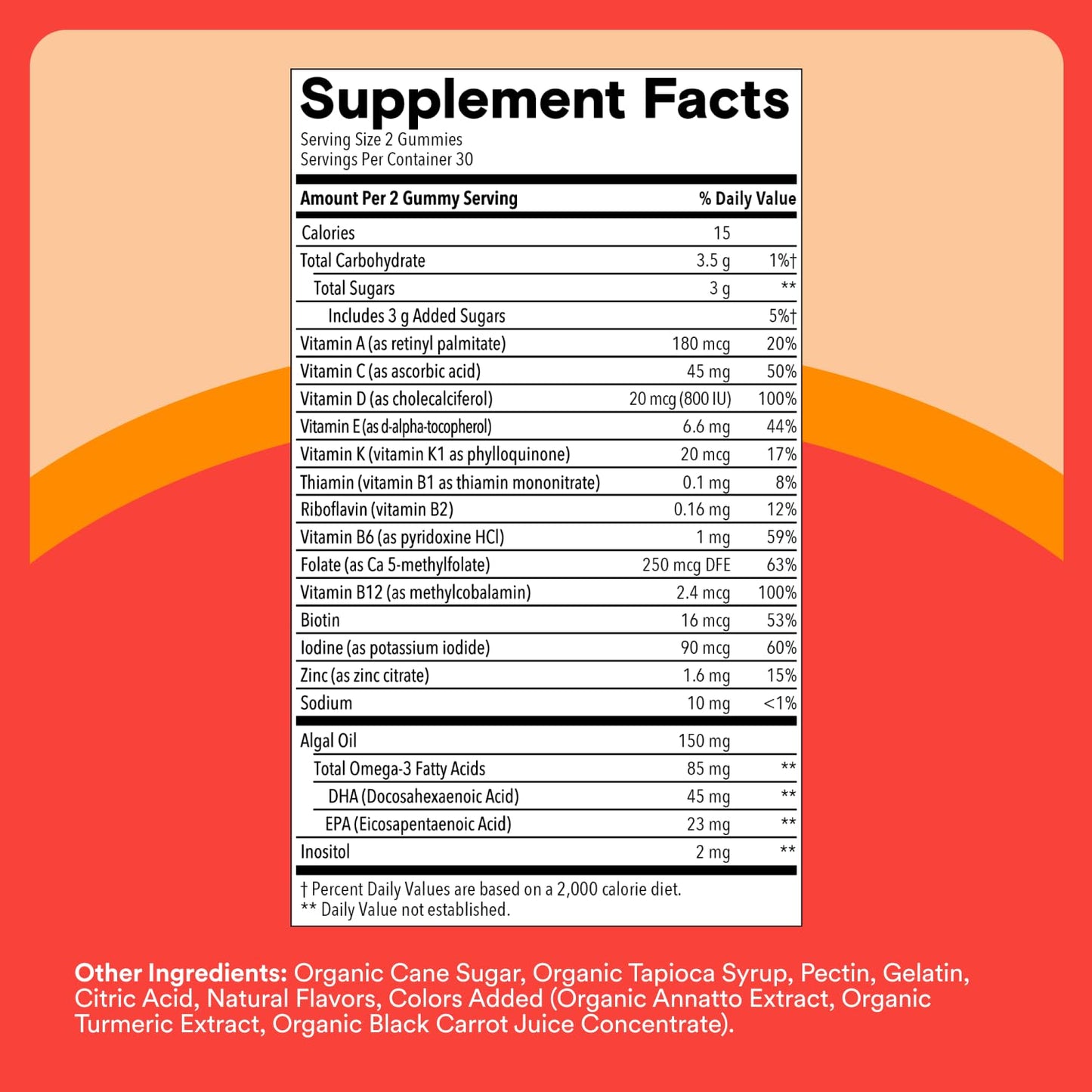 SmartyPants Kids Multivitamin Gummies with Omega 3 DHA/EPA, Vitamins D3, C, B12, B6, A, K, and Zinc, Gluten Free - PrimeBioHealth - canada supplements