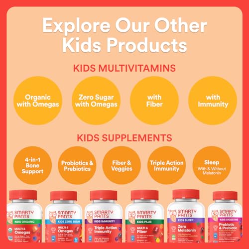 SmartyPants Kids Multivitamin Gummies with Omega 3 DHA/EPA, Vitamins D3, C, B12, B6, A, K, and Zinc, Gluten Free - PrimeBioHealth - canada supplements