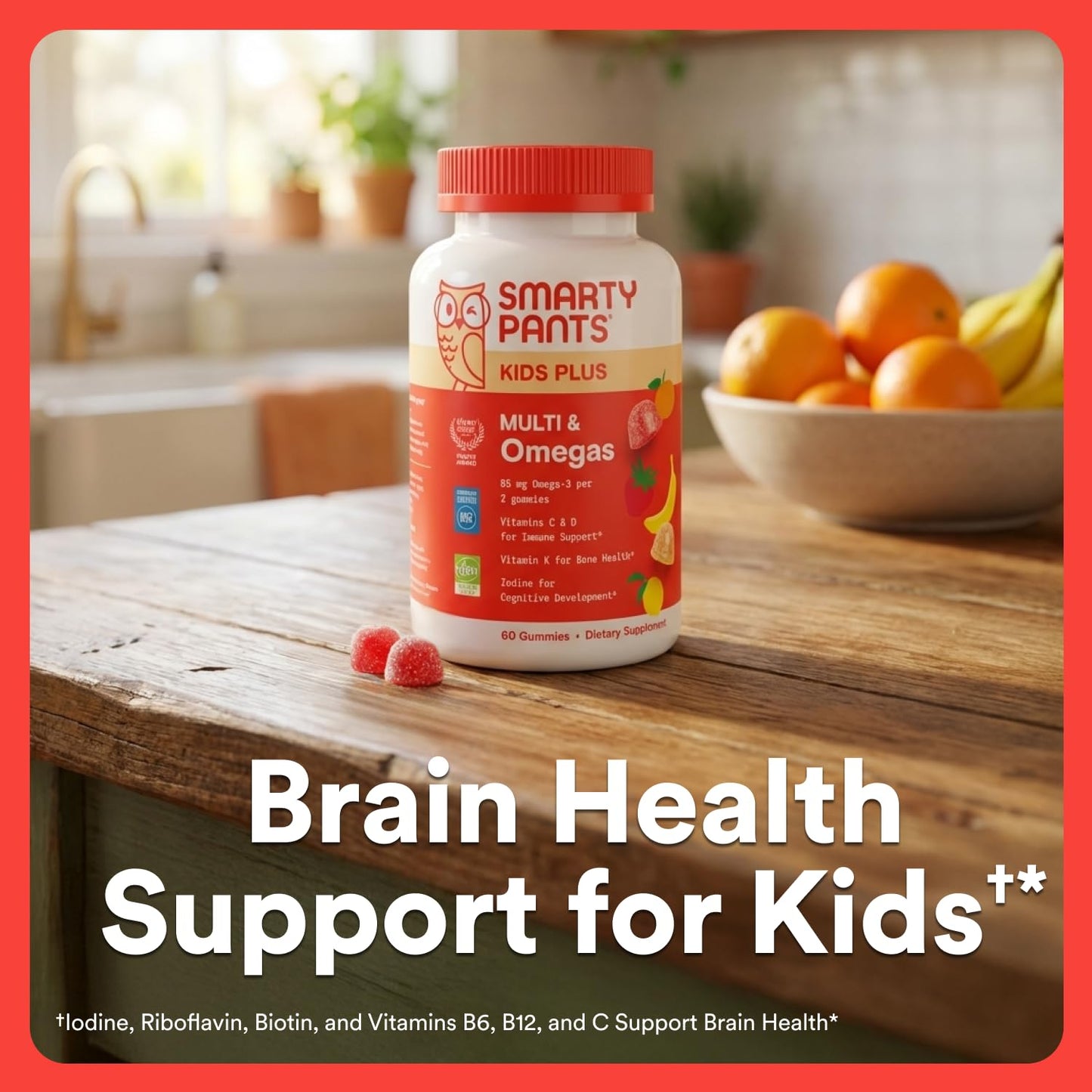 SmartyPants Kids Multivitamin Gummies with Omega 3 DHA/EPA, Vitamins D3, C, B12, B6, A, K, and Zinc, Gluten Free - PrimeBioHealth - canada supplements