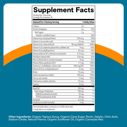 SmartyPants Men's Multivitamin Gummies with Omega 3 DHA/EPA, Methylfolate, Vitamin D3, C, B12, B6, A, K, Zinc - PrimeBioHealth - canada supplements