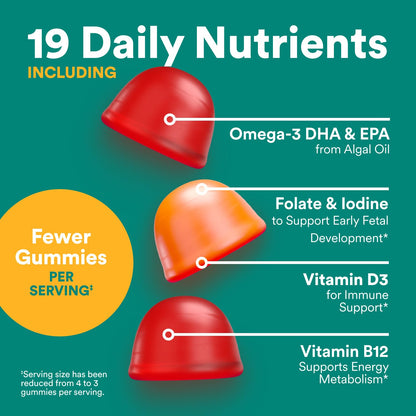SmartyPants Prenatal Multivitamin Gummies with Omega 3 DHA/EPA, Methylfolate, Biotin, Vitamins D3, C, B12, B6, A, K, and Zinc, Gluten Free, Clean Label - PrimeBioHealth - canada supplements