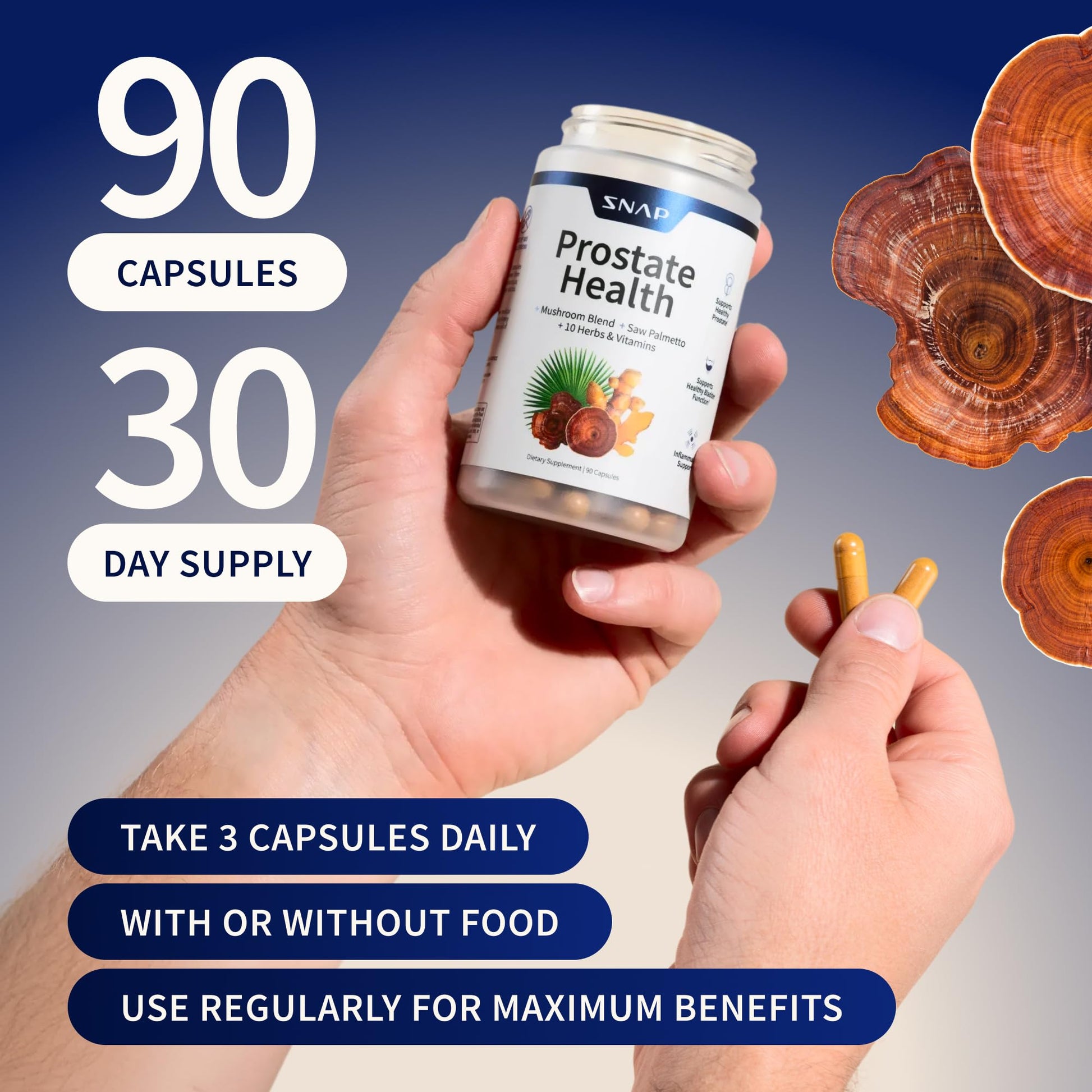 Snap Supplements Prostate Health Supplement with Saw Palmetto for Men, DHT Blocker - Helps Support Male Urinary Tract and Prostate for Mens Health - PrimeBioHealth - canada supplements