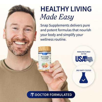 Snap Supplements Prostate Health Supplement with Saw Palmetto for Men, DHT Blocker - Helps Support Male Urinary Tract and Prostate for Mens Health - PrimeBioHealth - canada supplements