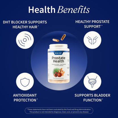 Snap Supplements Prostate Health Supplement with Saw Palmetto for Men, DHT Blocker - Helps Support Male Urinary Tract and Prostate for Mens Health - PrimeBioHealth - canada supplements