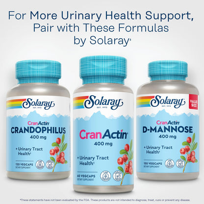 SOLARAY CranActin Cranberry Extract 400 mg - Cranberry Supplements for Women and Men - Bladder and Urinary Tract Health Support with Vitamin C - Vegan, 60-Day Guarantee, 120 Servings, 120 VegCaps - PrimeBioHealth - canada supplements