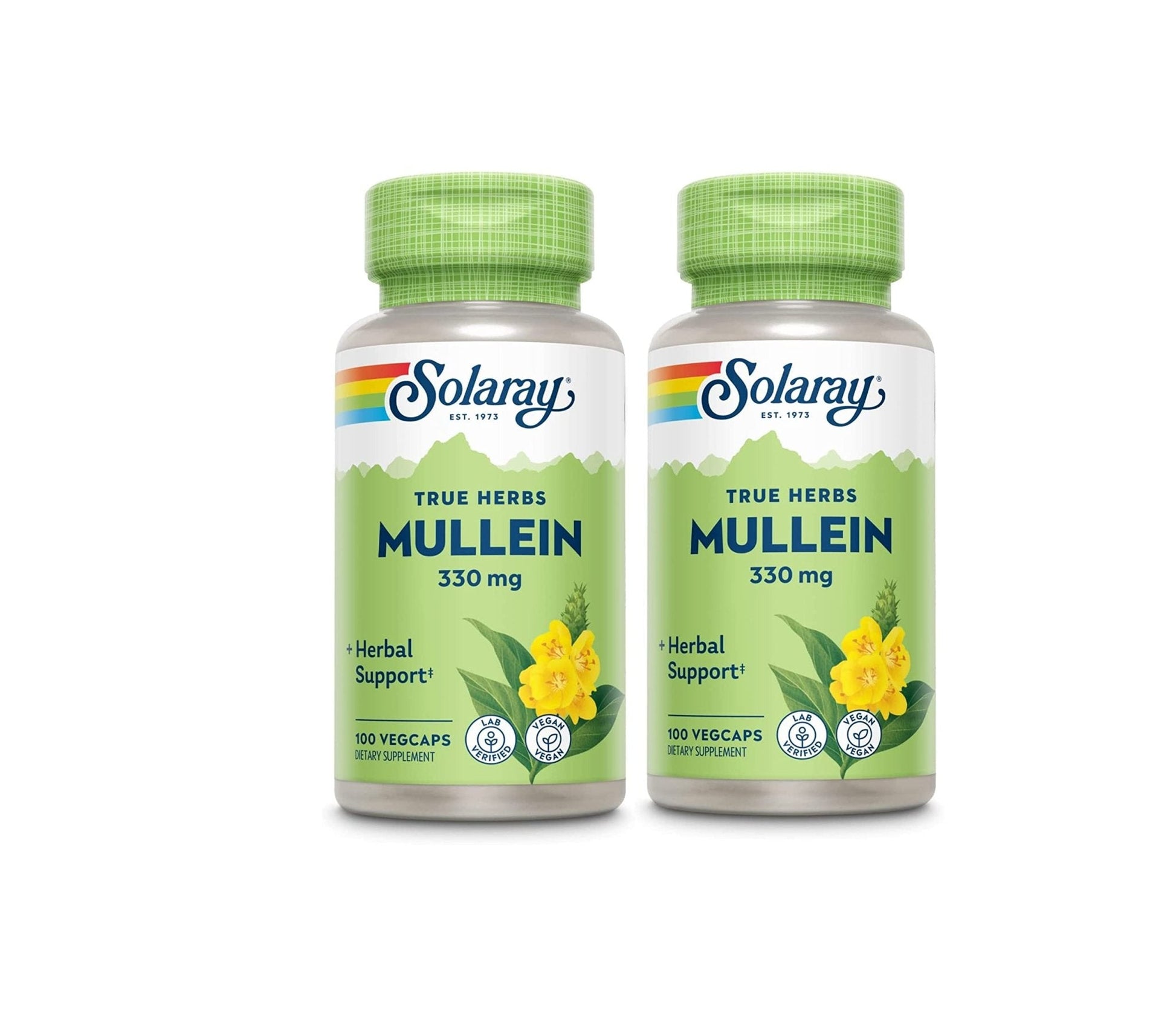 SOLARAY Mullein Leaf 330 mg - Soothing Herbal Support - Mullein Capsules Traditionally Used to Support Health and Wellness - Vegan, Non-GMO, Lab Verified, 60-Day Guarantee, 100 Servings, 100 VegCaps - PrimeBioHealth - canada supplements