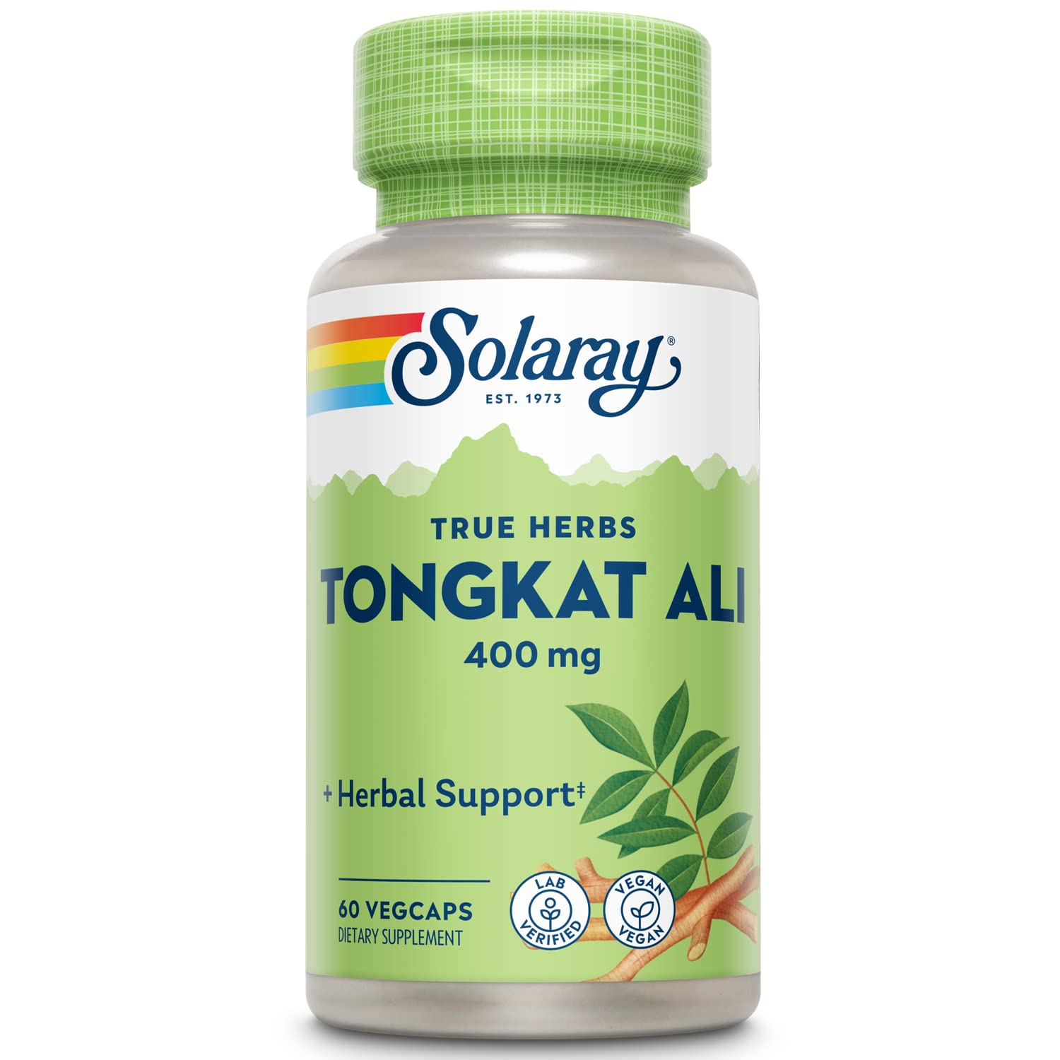 SOLARAY Tongkat Ali 400 mg - Longjack Tongkat Ali for Men - Herbal Support for Men's Health and Vitality - Vegan, Non-GMO, Lab Verified - 180 Servings, 180 VegCaps - PrimeBioHealth - canada supplements