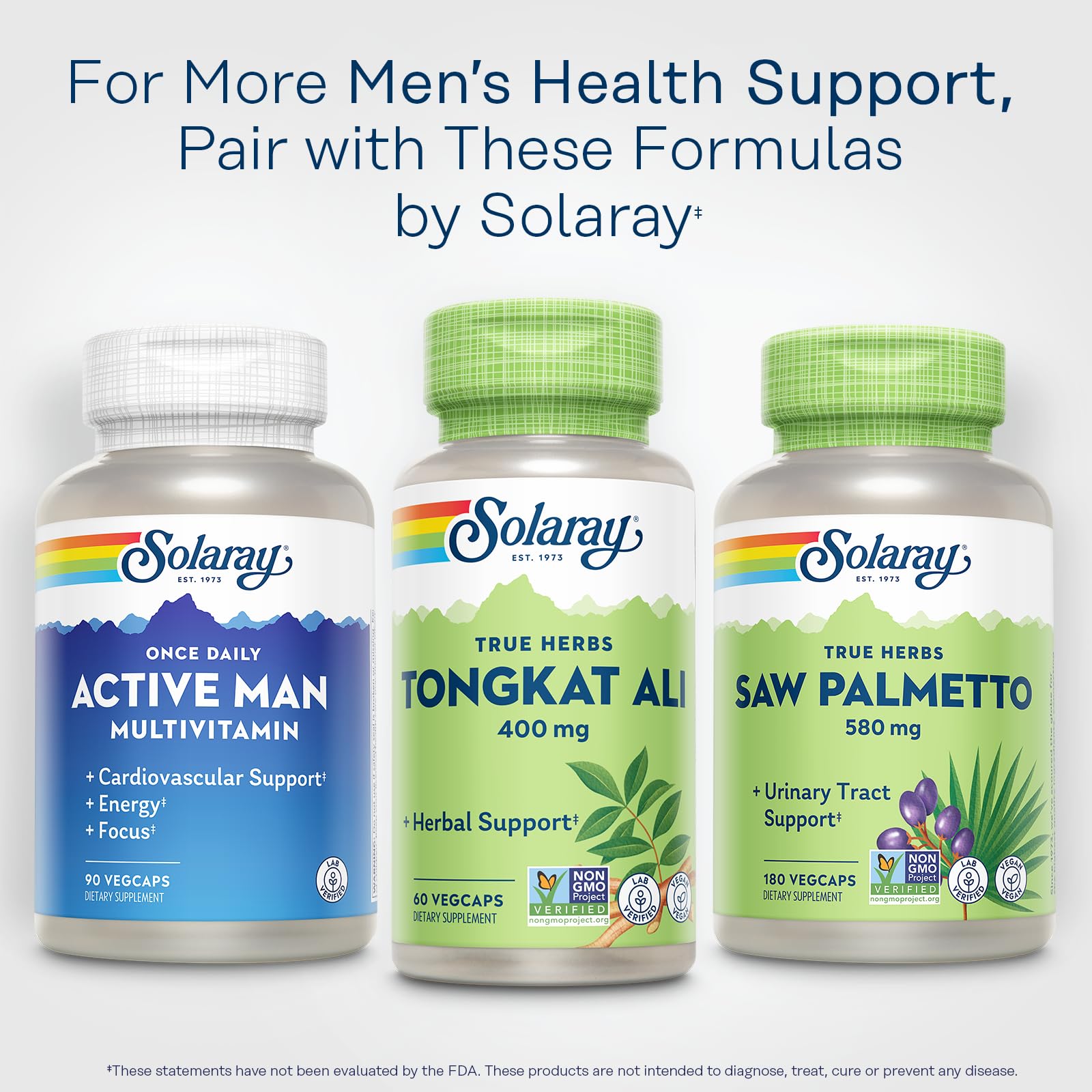 SOLARAY Tongkat Ali 400 mg - Longjack Tongkat Ali for Men - Herbal Support for Men's Health and Vitality - Vegan, Non-GMO, Lab Verified - 180 Servings, 180 VegCaps - PrimeBioHealth - canada supplements