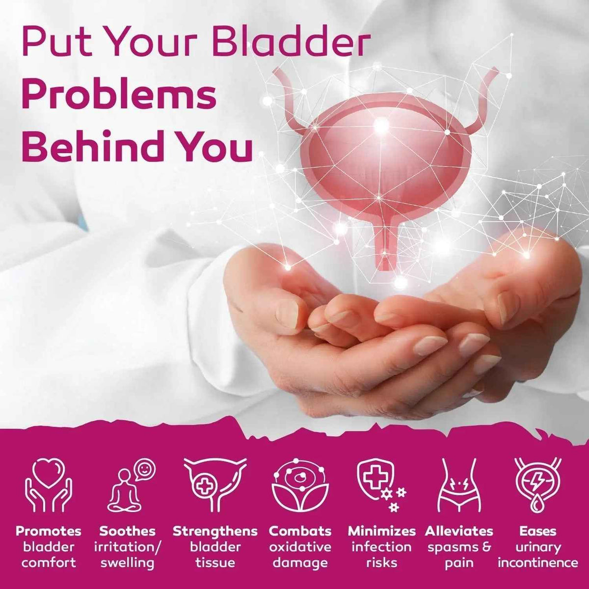 SOLV NATURALS CYSTASOLV Bladder & Pelvic Discomfort Formula - Enjoy Less Urgency & Flares* with Daily IC/BPS UTI Support – Premium Bladder & Urinary Support for Women & Men - 60 Vegan Capsules