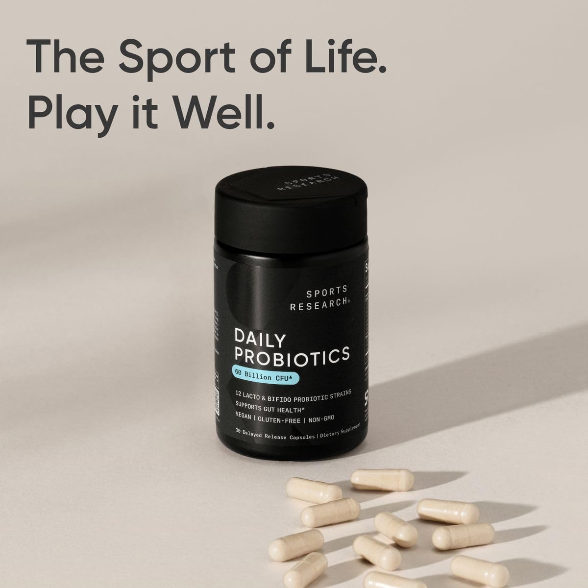 Sports Research Daily Probiotics with Prebiotics, 60 Billion CFU - Vegan Capsules for Gut Health & Digestive Support, Probiotics for Women & Men - PrimeBioHealth - canada supplements