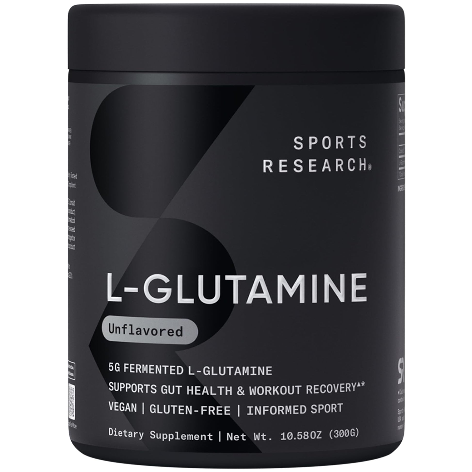 Sports Research L-Glutamine - Workout Recovery, Immune Health & Gut Health Support - 5 G Per Serving - 10.58 Oz - PrimeBioHealth - canada supplements