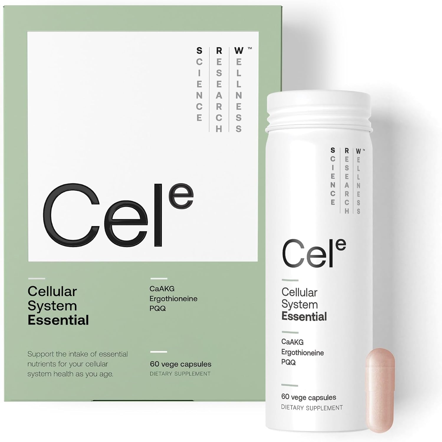 SRW Cel Essential | Wellness Supplement for Healthy Aging and Longevity | Supports Energy, Mental Performance + Muscle Health | 17 Vitamins & Minerals | Suitable for All Ages | 60 Capsules - PrimeBioHealth - canada supplements