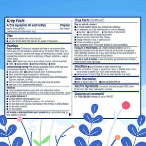 St. Joseph Aspirin Pain Reliever (NSAID) 81mg, Enteric Safety Coated, Adult Low Dose Aspirin, 365 ct