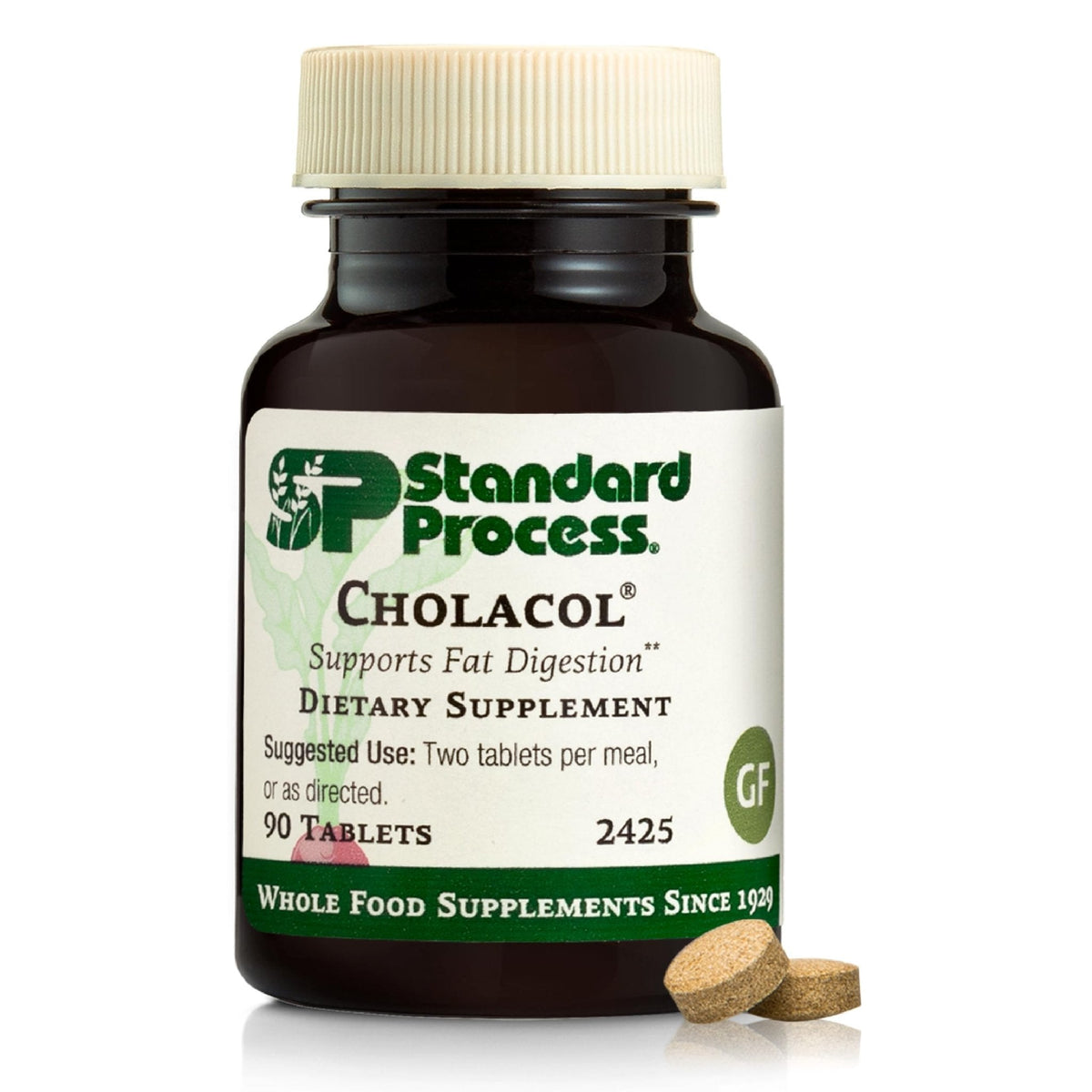 Standard Process Inc. Cholacol - Gallbladder Support Supplement - Fat Digestion Supplement for Digestive Health & Bile Support - PrimeBioHealth - canada supplements