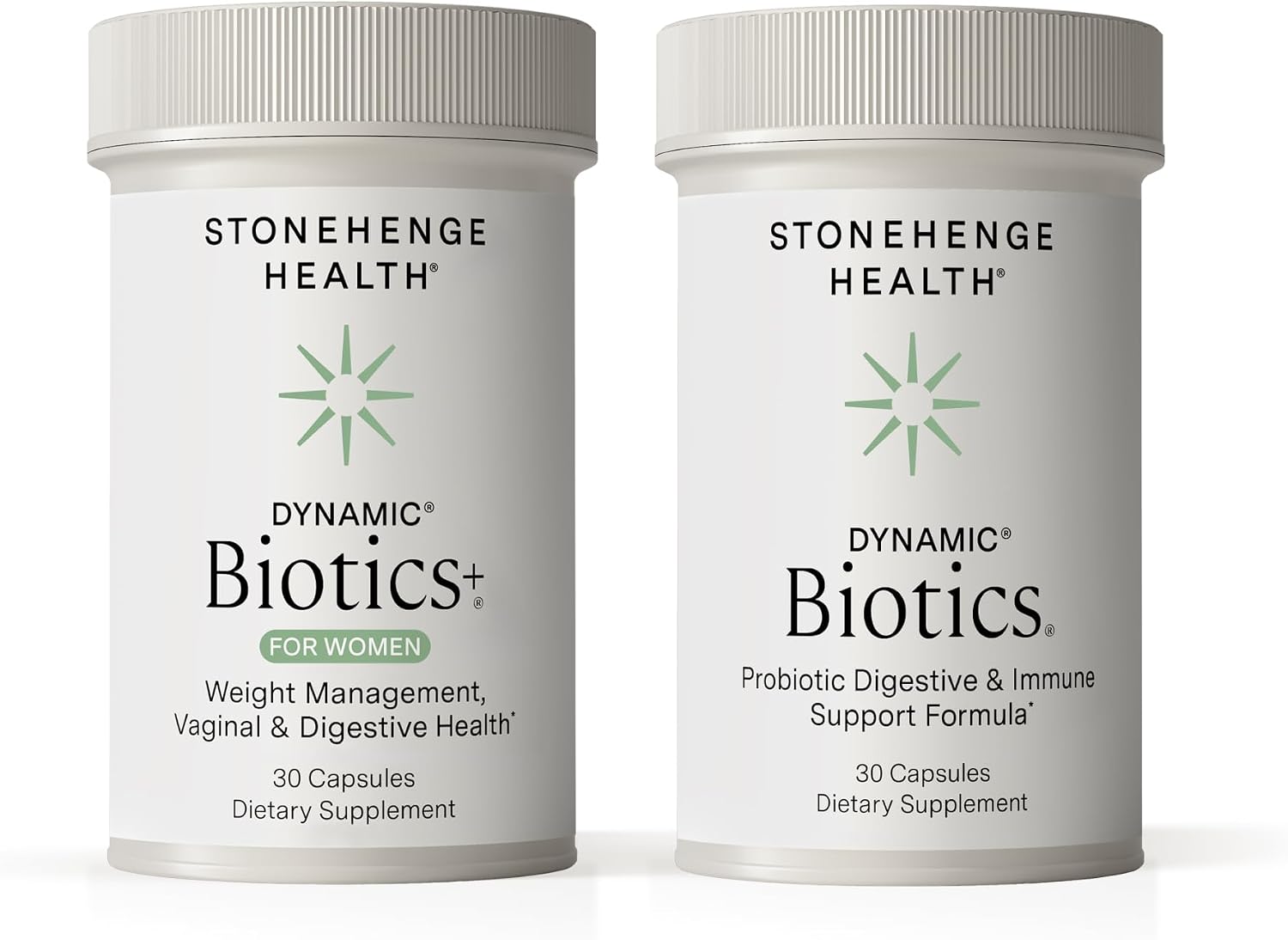 Stonehenge Health Dynamic Biotics+ for Women + Dynamic Biotics Probiotics Bundle Supplements to Support Digestive & Feminine Health - PrimeBioHealth - canada supplements
