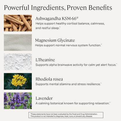 Stonehenge Health Dynamic Calm - 600mg KSM-66 Ashwagandha with L-theanine, Rhodiola Rosea, Holy Basil, and Magnesium Glycinate, Daily Stress and Mood Support, Non-GMO, 60 Vegetarian Capsules - PrimeBioHealth - canada supplements