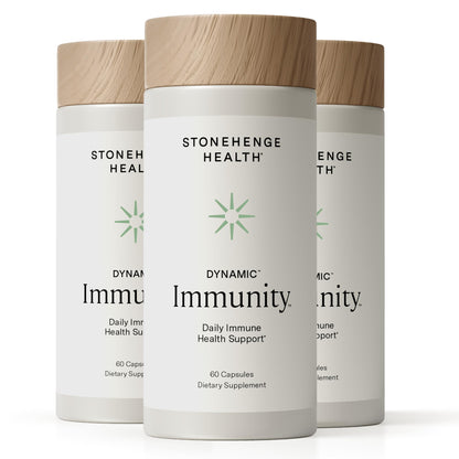 Stonehenge Health Dynamic Immunity Daily Supplement 10-in-1 Immune Boosters Zinc, Elderberry, Echinacea, Vitamin C & Probiotic L. Acidophilus – Supports Immune System & Respiratory Health, 60 Capsules - PrimeBioHealth - canada supplements