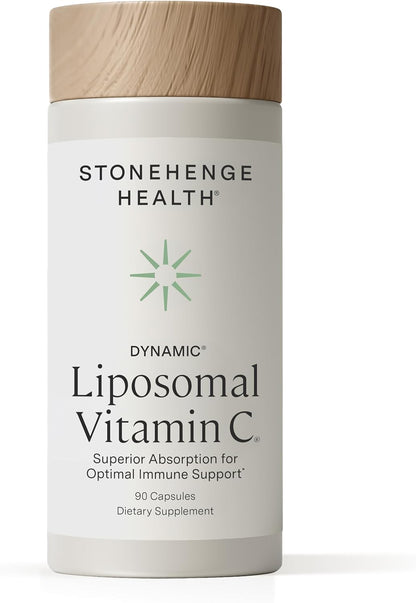 Stonehenge Health Dynamic Liposomal Vitamin C 1500mg - 90 Capsules - Advanced Formula - Phospholipids sourced from Non-GMO Sunflower, Supports Healthy Immune System, Collagen Synthesis & Brain Health - PrimeBioHealth - canada supplements