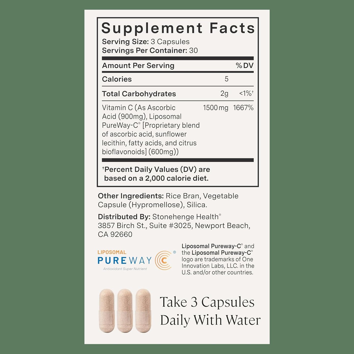 Stonehenge Health Dynamic Liposomal Vitamin C 1500mg - 90 Capsules - Advanced Formula - Phospholipids sourced from Non-GMO Sunflower, Supports Healthy Immune System (Pack of 2) - PrimeBioHealth - canada supplements