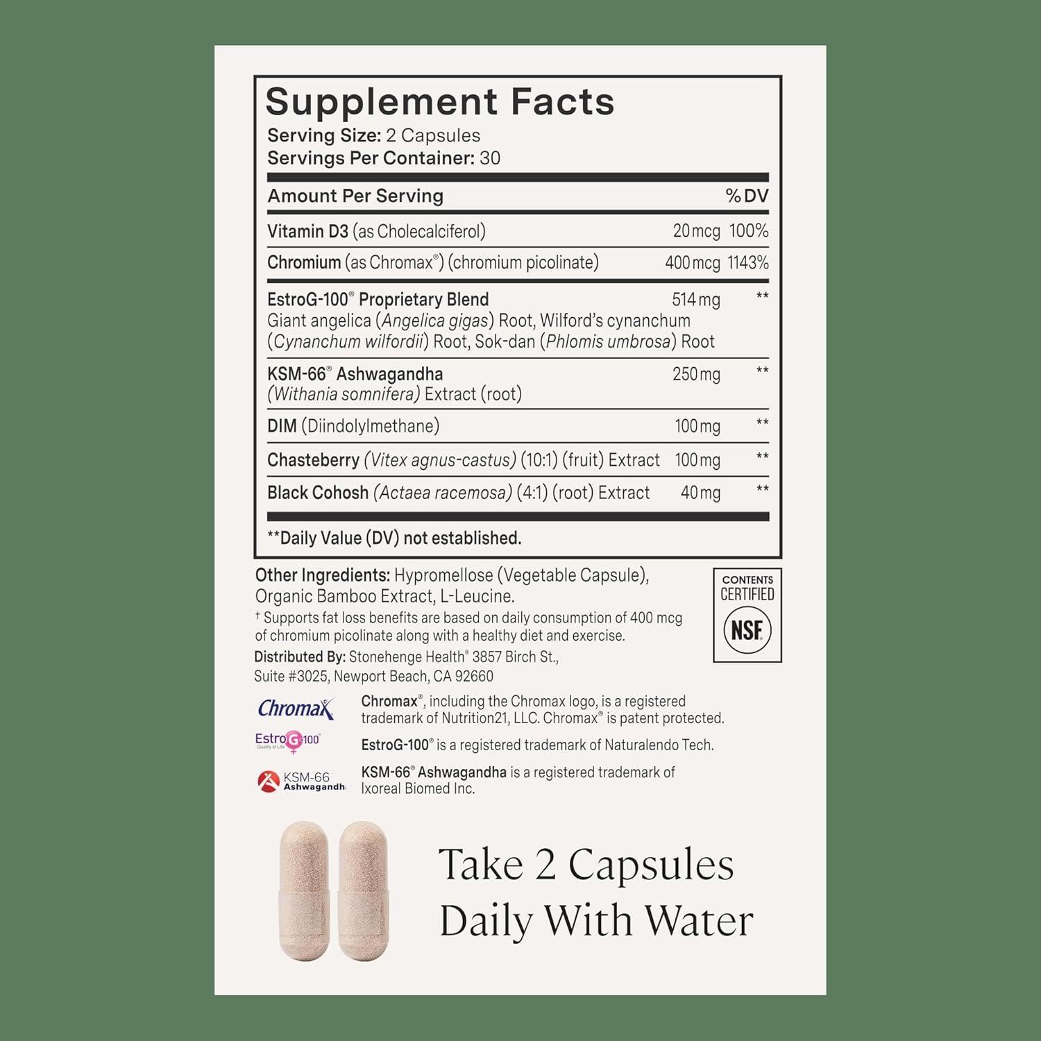 Stonehenge Health for Women Menopause Support for Peri + Menopause + Post - Mood, Energy, Stress, Hot Flashes, Night Sweats, Sleep & Cortisol, Chromax Chromium, Vitamin D3, KSM-66 Ashwagandha - PrimeBioHealth - canada supplements