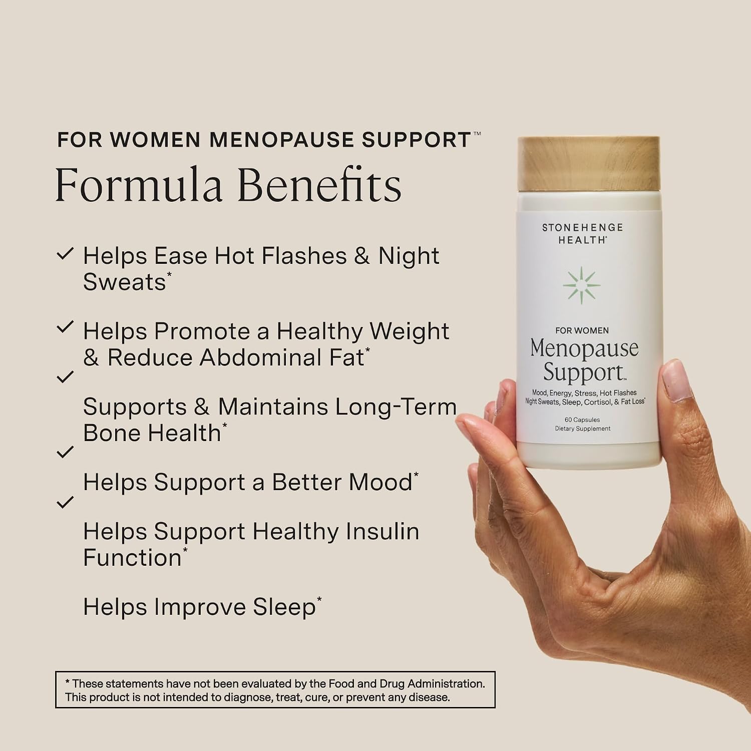 Stonehenge Health for Women Menopause Support for Peri + Menopause + Post - Mood, Energy, Stress, Hot Flashes, Night Sweats, Sleep & Cortisol, Chromax Chromium, Vitamin D3, KSM-66 Ashwagandha (2 Pack) - PrimeBioHealth - canada supplements