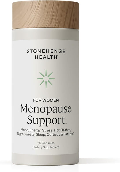 Stonehenge Health for Women Menopause Support for Peri + Menopause + Post - Mood, Energy, Stress, Hot Flashes, Night Sweats, Sleep & Cortisol, Chromax Chromium, Vitamin D3, KSM-66 Ashwagandha - PrimeBioHealth - canada supplements