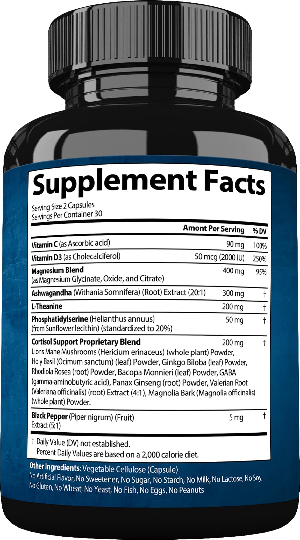 StrongVit Cortisol Supplements for Women and Men with Magnesium, Ashwagandha & L-Theanine. High Cortisol Reducer, Manager, Detox, - PrimeBioHealth - canada supplements