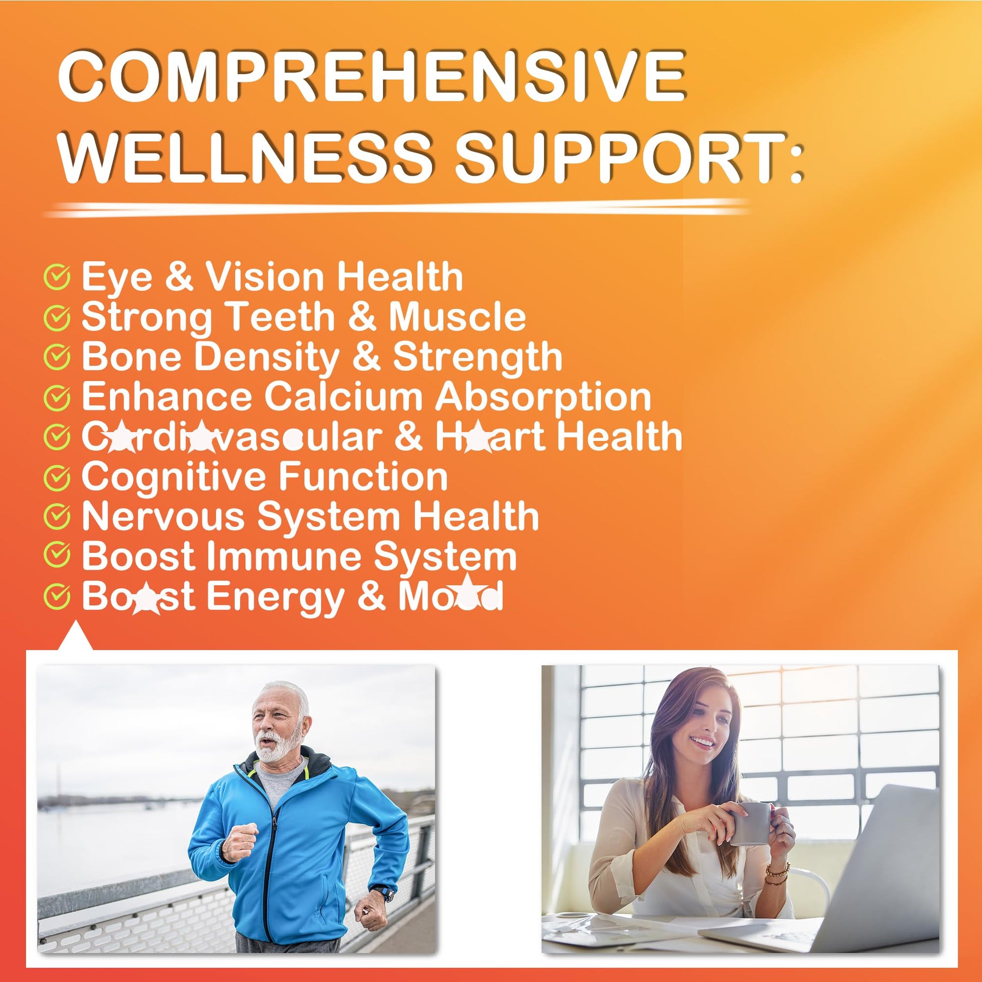 Sugar-Free ADK+Vitamin B12 Gummies - Vitamin D3 K2 10,000IU/ 5000IU, B12 5000mcg 2500mcg, K2 (MK-7) 240mcg, Multivitamin Adults-Vitamin A,Vegan Vitamin D,Methyl B12,C,Zinc-Eye,Bone,Energy,Nerve,Immune - PrimeBioHealth - canada supplements