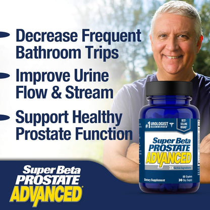 SUPER BETA PROSTATE Advanced – Promote Sleep, Support Bladder Emptying. Prostate Support Supplement for Men's Health with Beta Sitosterol - PrimeBioHealth - canada supplements