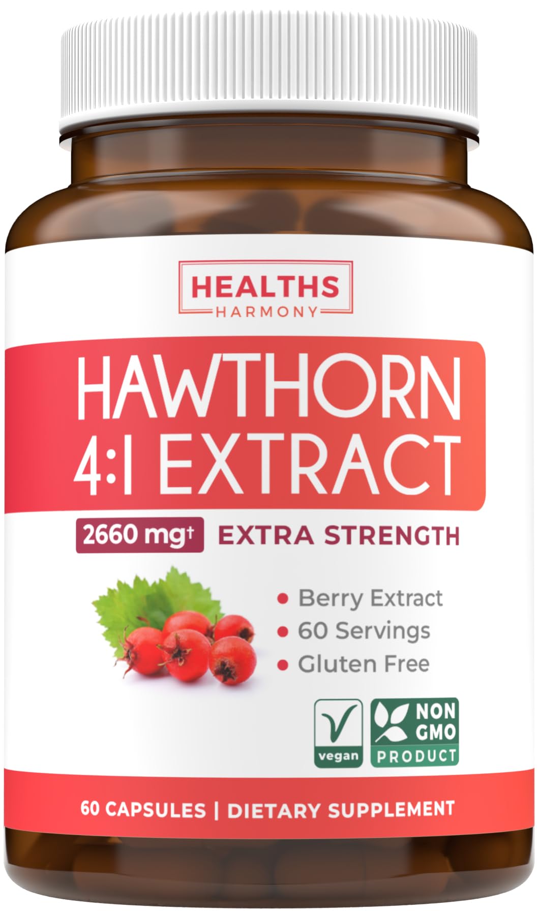 Super Potent Hawthorn Berry Extract Capsules - Hawthorn Berry Supplement Made from Extra Strength Concentrate to Support Heart and Digestive Health - Vegan Non-GMO & Gluten Free (4 Month Supply) - PrimeBioHealth - canada supplements