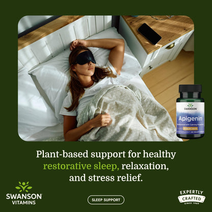 Swanson Apigenin – Sleep and Relaxation Supplement – Natural Support – 90 Caps, 50 mg (Packaging may Vary) - PrimeBioHealth - canada supplements