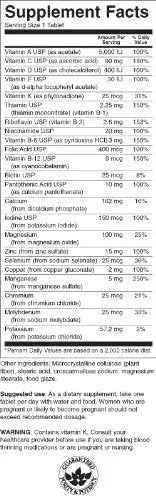 Swanson Century Formula Multivitamin Without Iron 130 Tabs