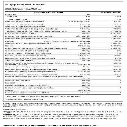 Swanson Multi Without Iron Multivitamin Health Supplement Iron-Free Formula 120 Softgels Sgels