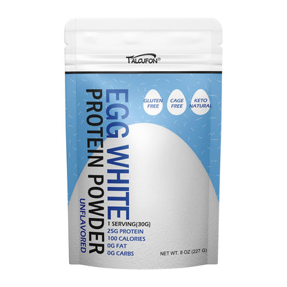 Talcufon Egg White Protein Powder 8 Oz Pasteurized No Additives, High Protein, Gluten-Free Ideal for Baking and Cooking, Unflavored 227G - PrimeBioHealth - canada supplements
