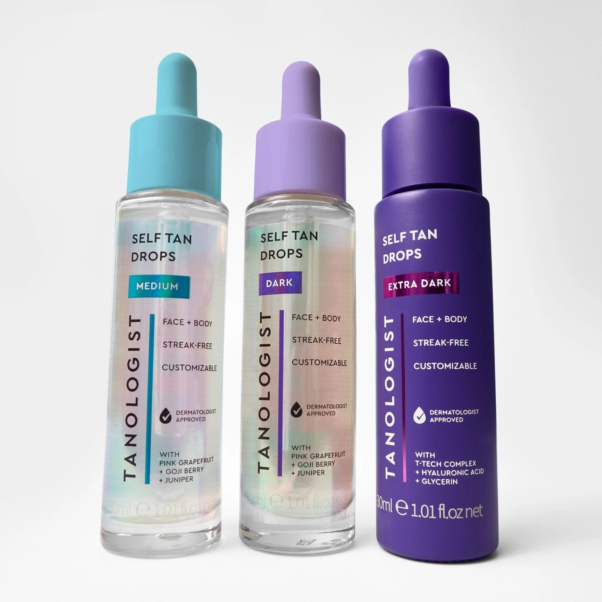 Tanologist Dark Self Tan Drops, Streak-Free Body & Face Tanning Drops, No Fake Tan Smell - PrimeBioHealth - canada supplements